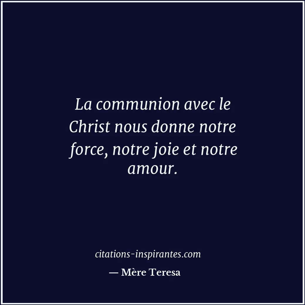 Citation de Mère Teresa
