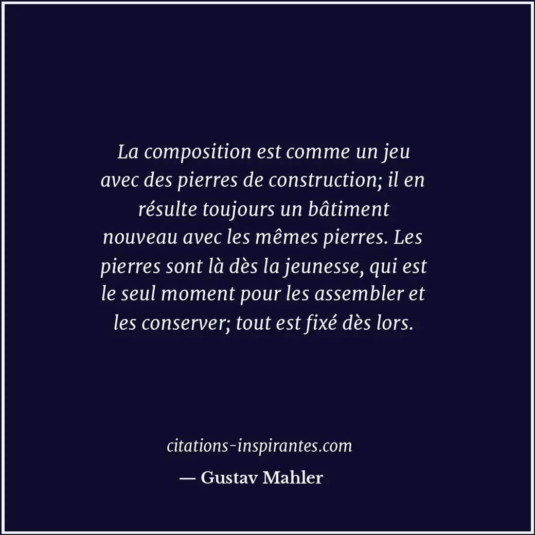 Citation de Gustav Mahler