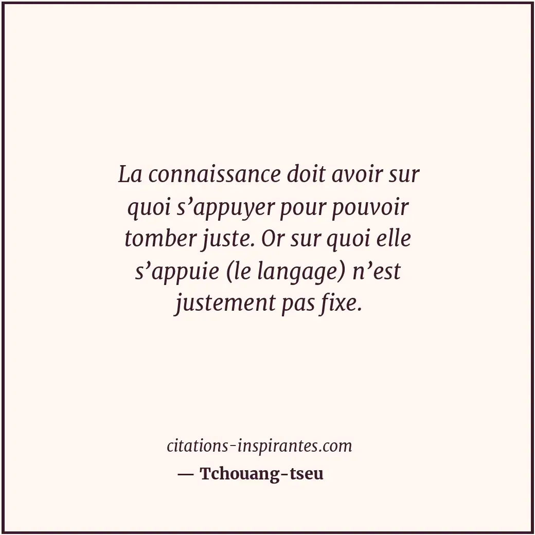 Citation de Tchouang-tseu