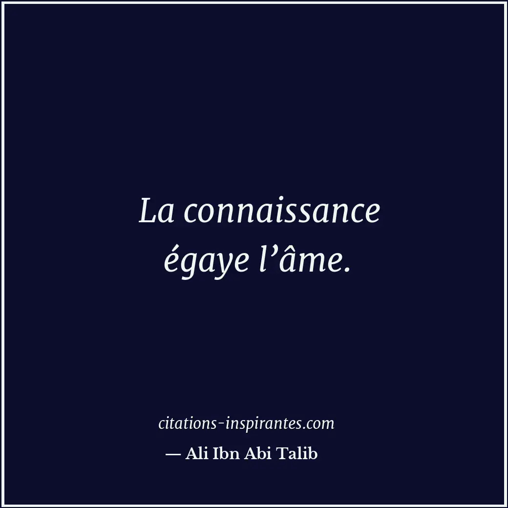 Citation de Ali Ibn Abi Talib