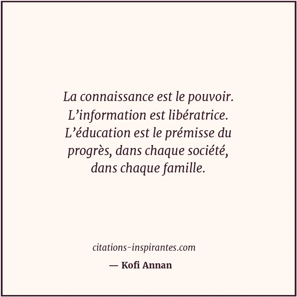 Citation de Kofi Annan