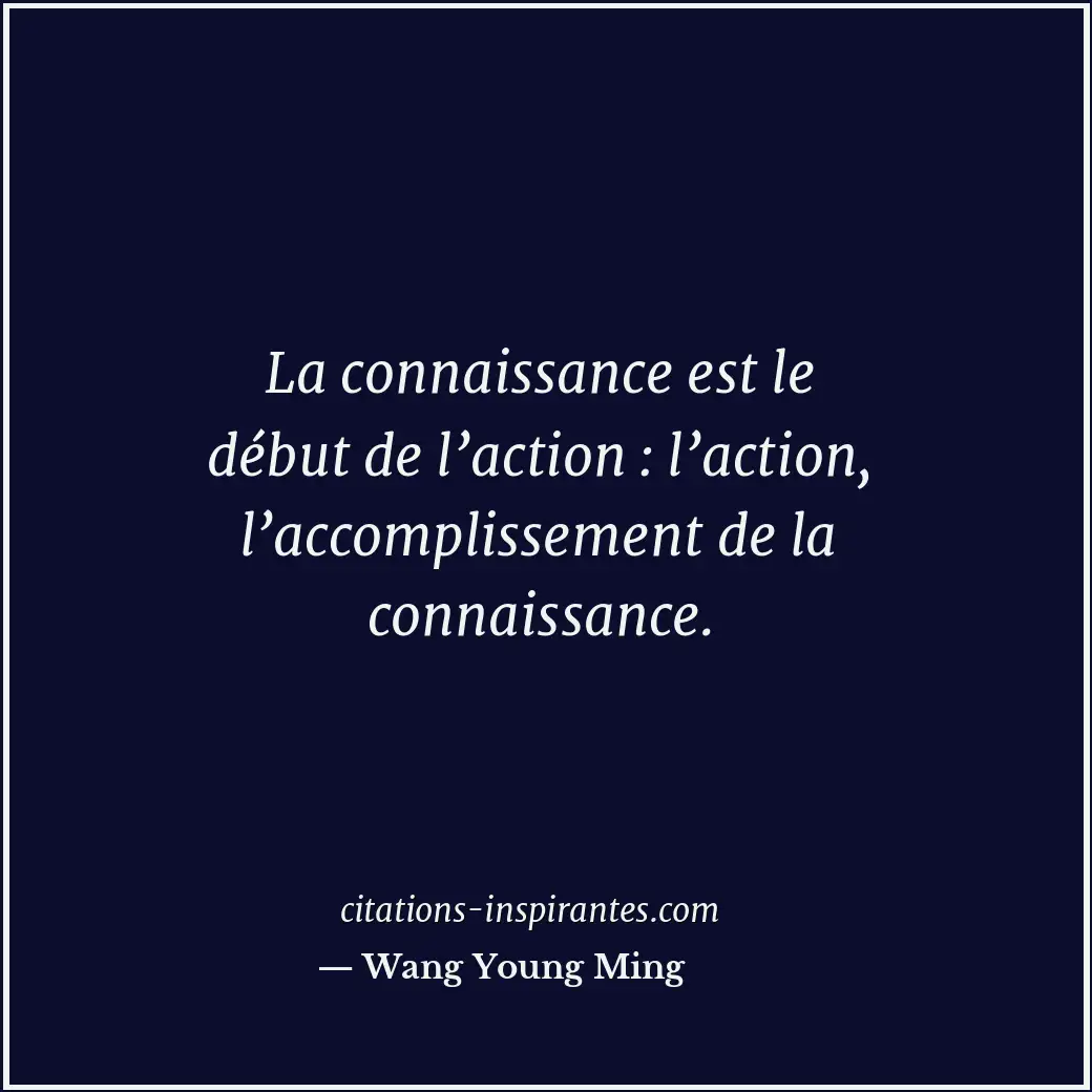 Citation de Wang Young Ming