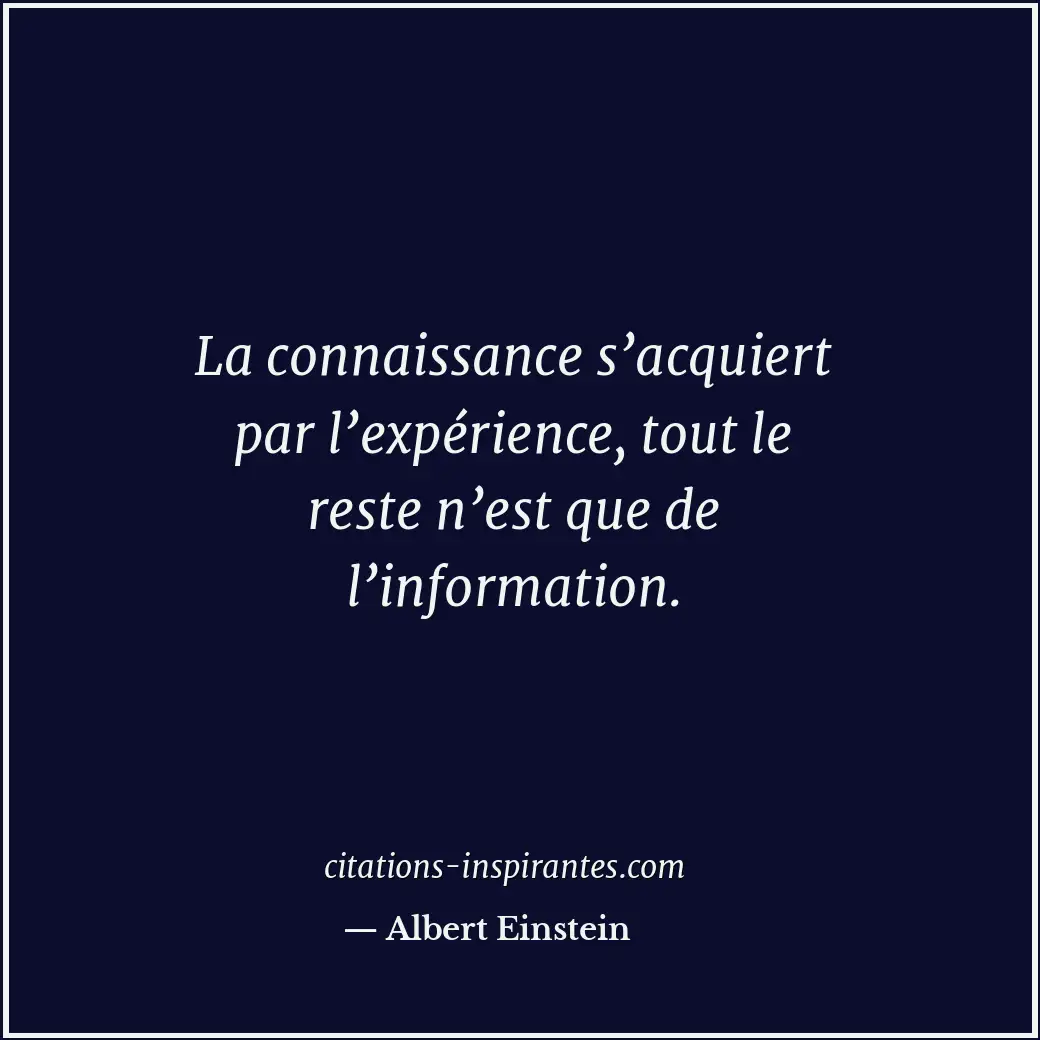 Citation de Albert Einstein