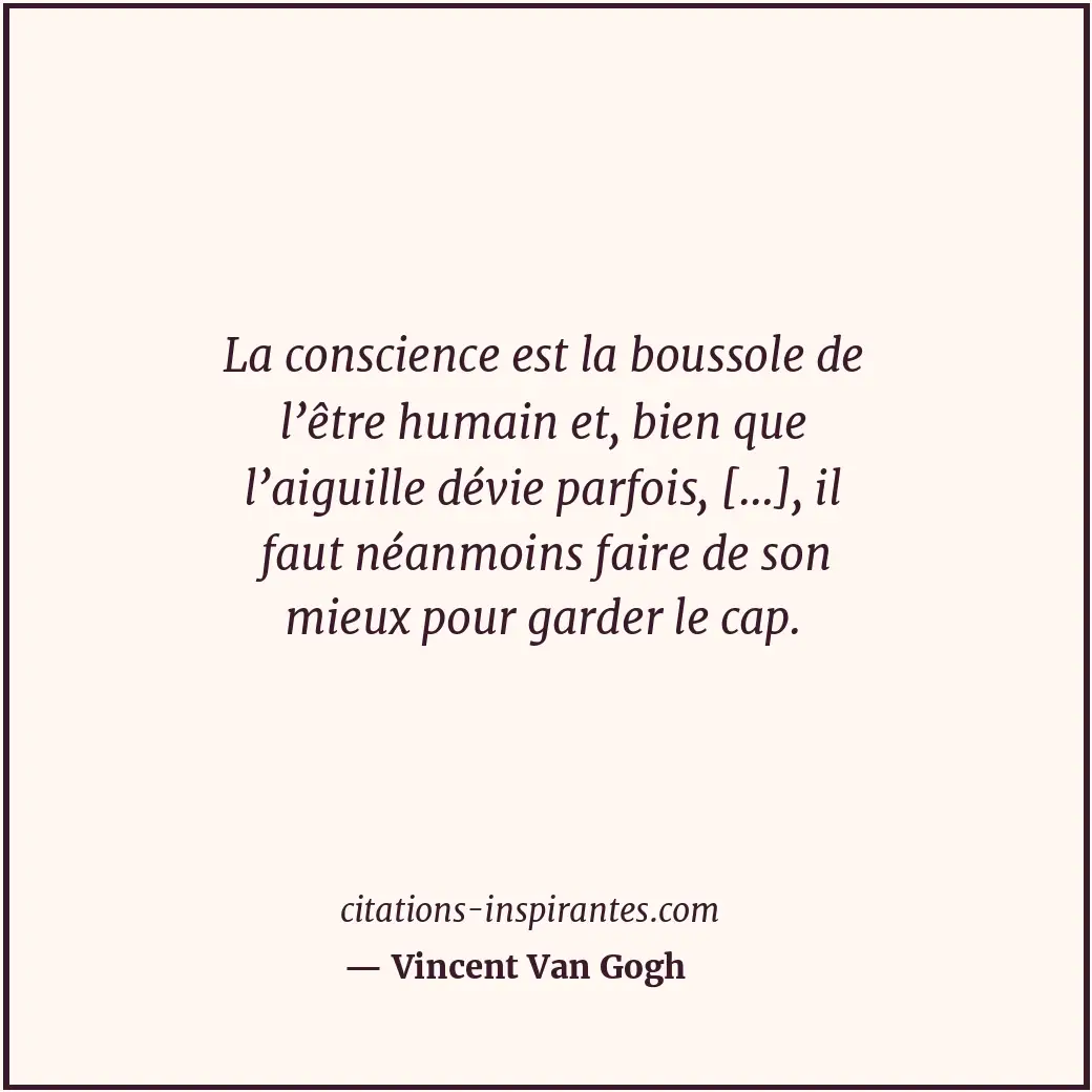 Citation de Vincent Van Gogh