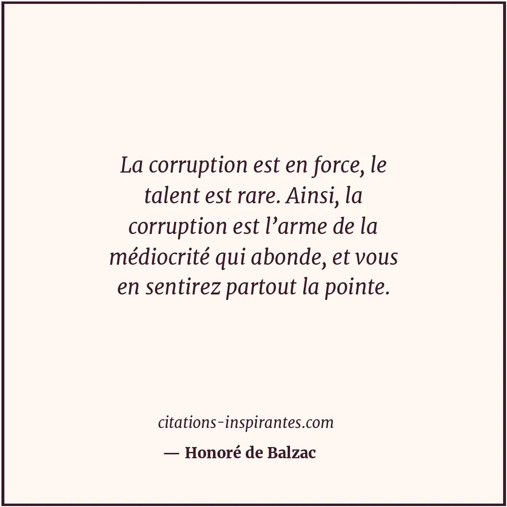 Citation de Honoré de Balzac