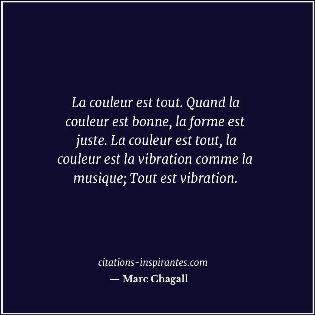 Citation de Marc Chagall