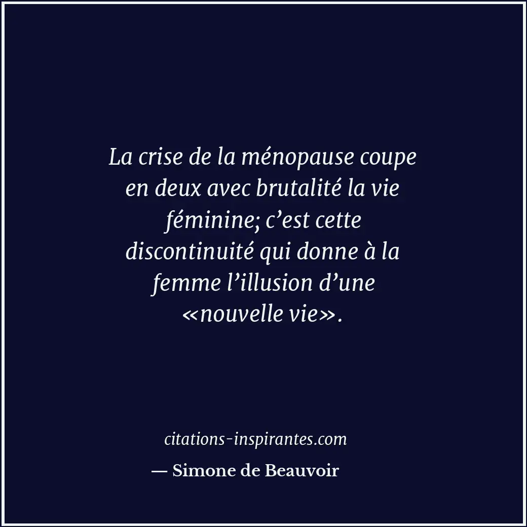 Citation de Simone de Beauvoir