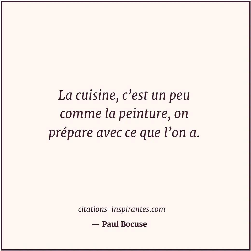 Citation de Paul Bocuse
