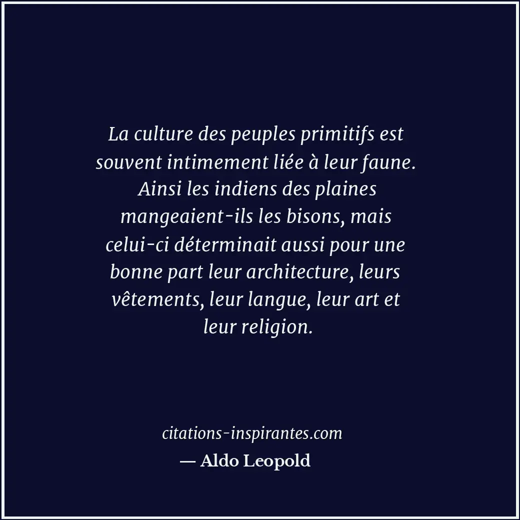 Citation de Aldo Leopold