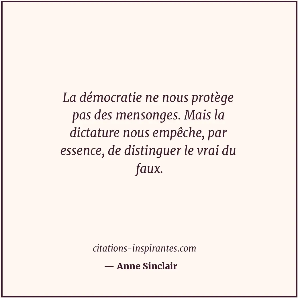 Citation de Anne Sinclair