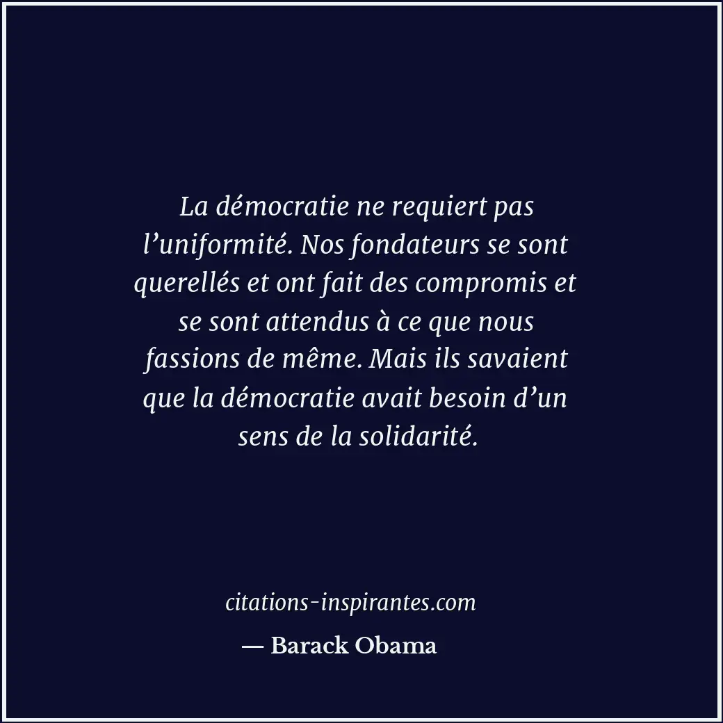 Citation de Barack Obama