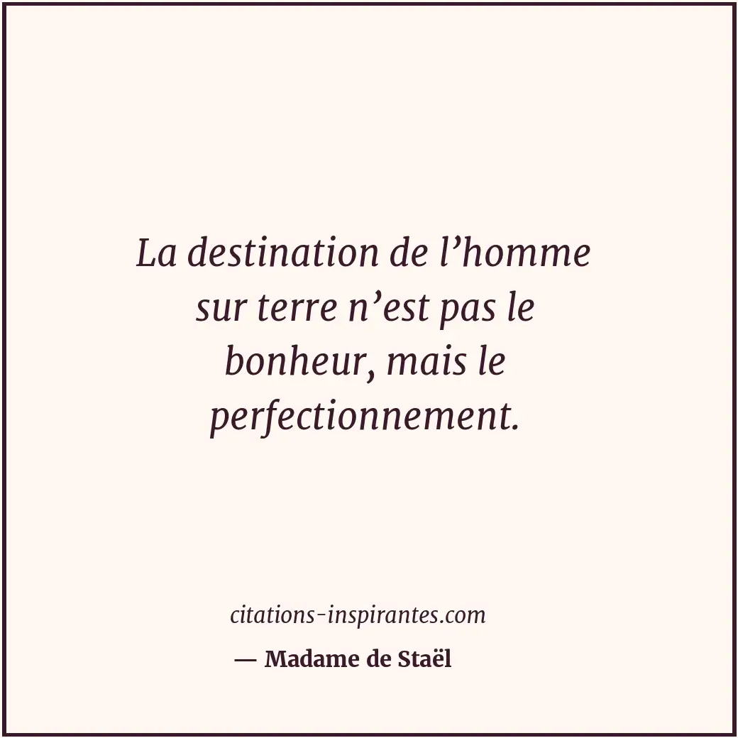 Citation de Madame de Staël