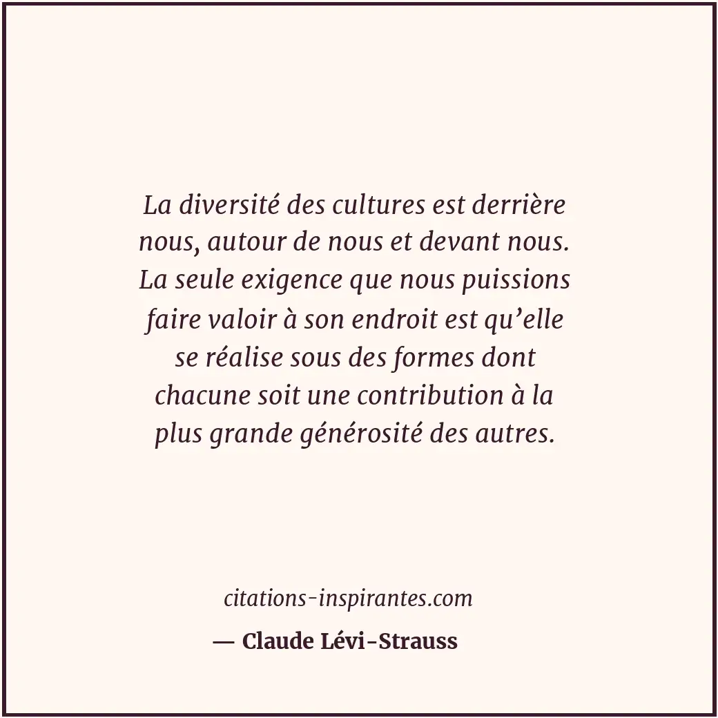 Citation de Claude Lévi-Strauss