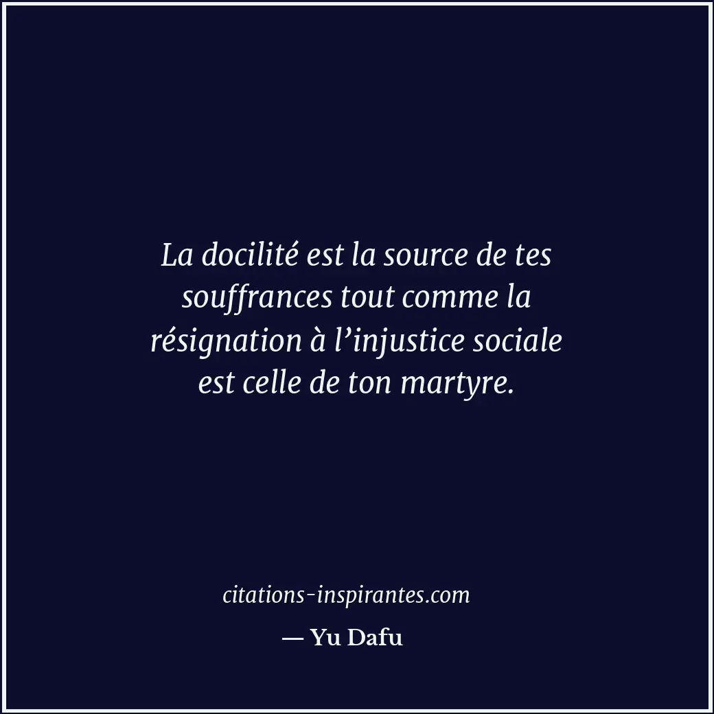 Citation de Yu Dafu