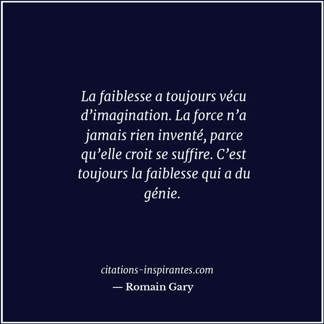 Citation de Romain Gary