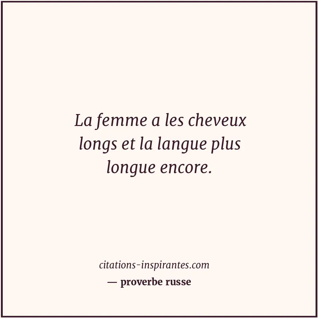 Citation de proverbe russe
