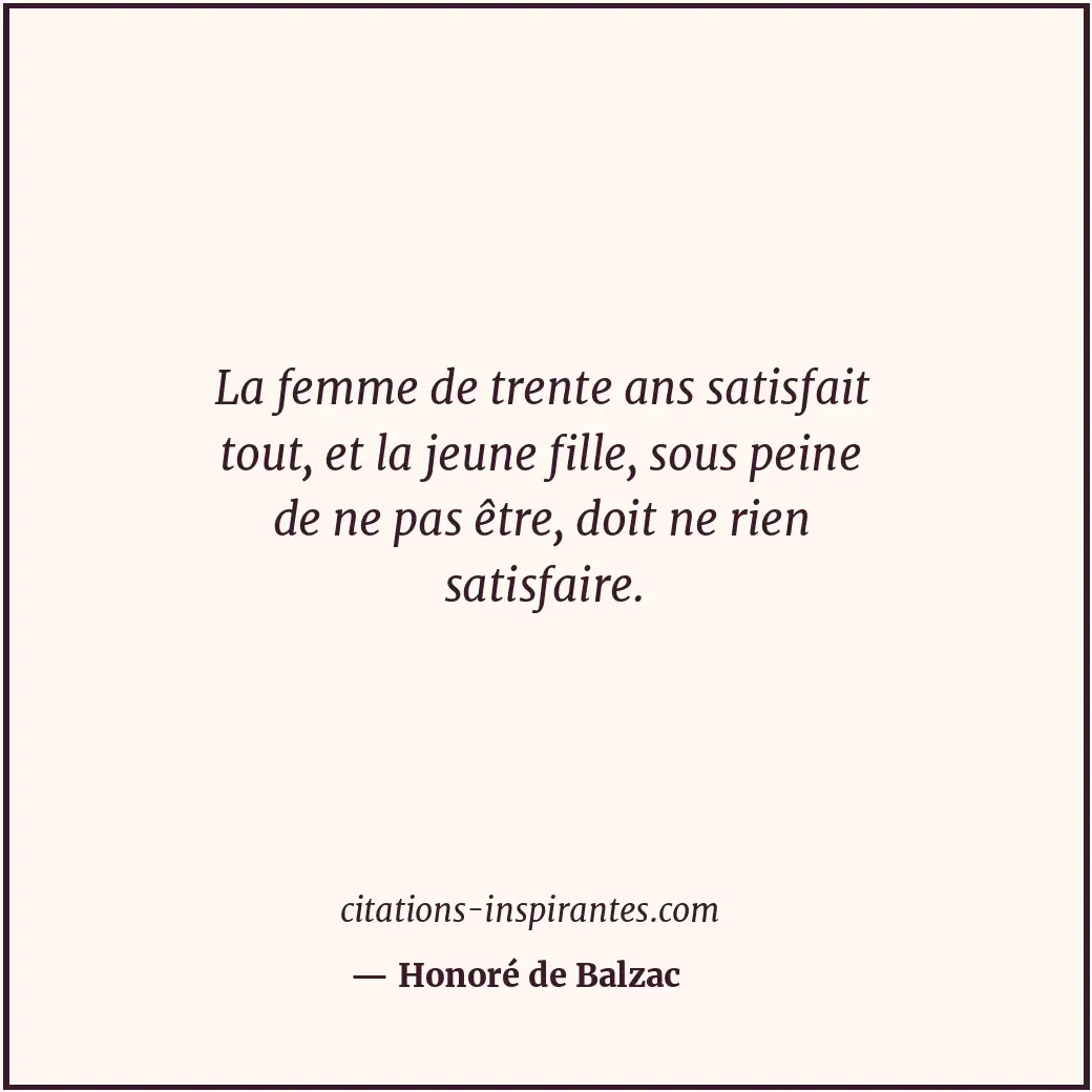 Citation de Honoré de Balzac