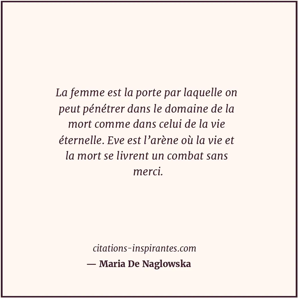 Citation de Maria De Naglowska