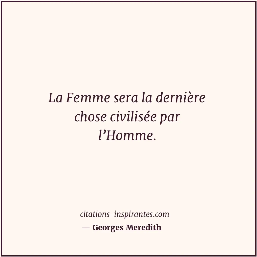 Citation de Georges Meredith
