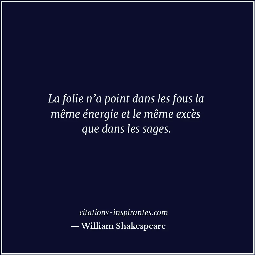 Citation de William Shakespeare