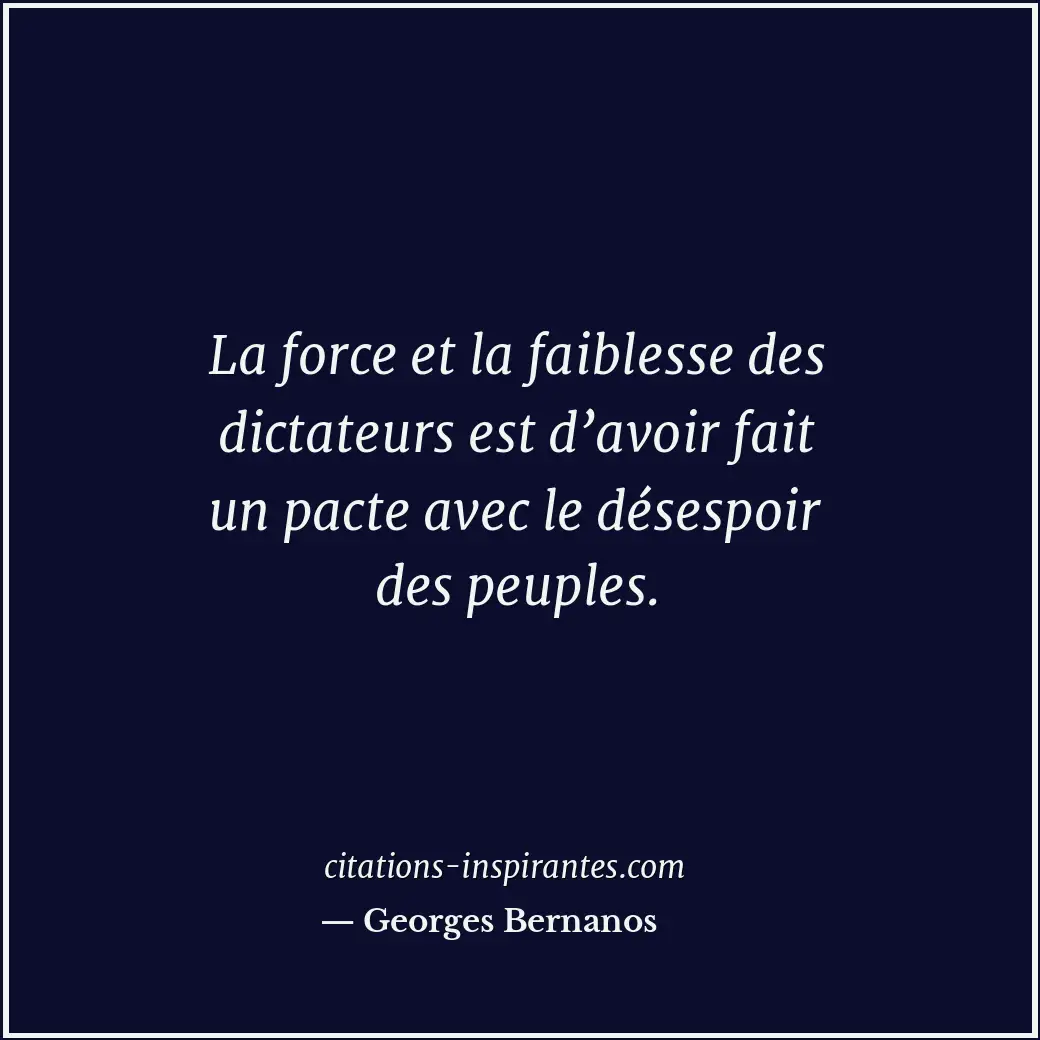 Citation de Georges Bernanos