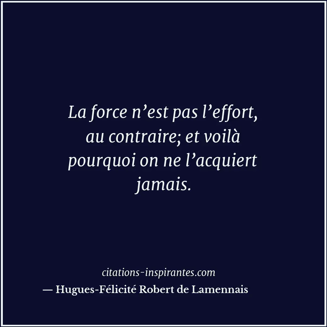 Citation de Hugues-Félicité Robert de Lamennais
