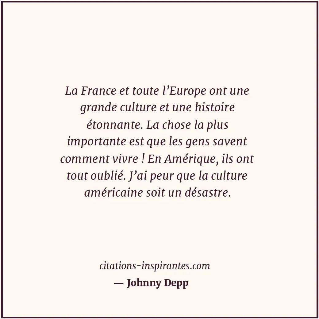Citation de Johnny Depp