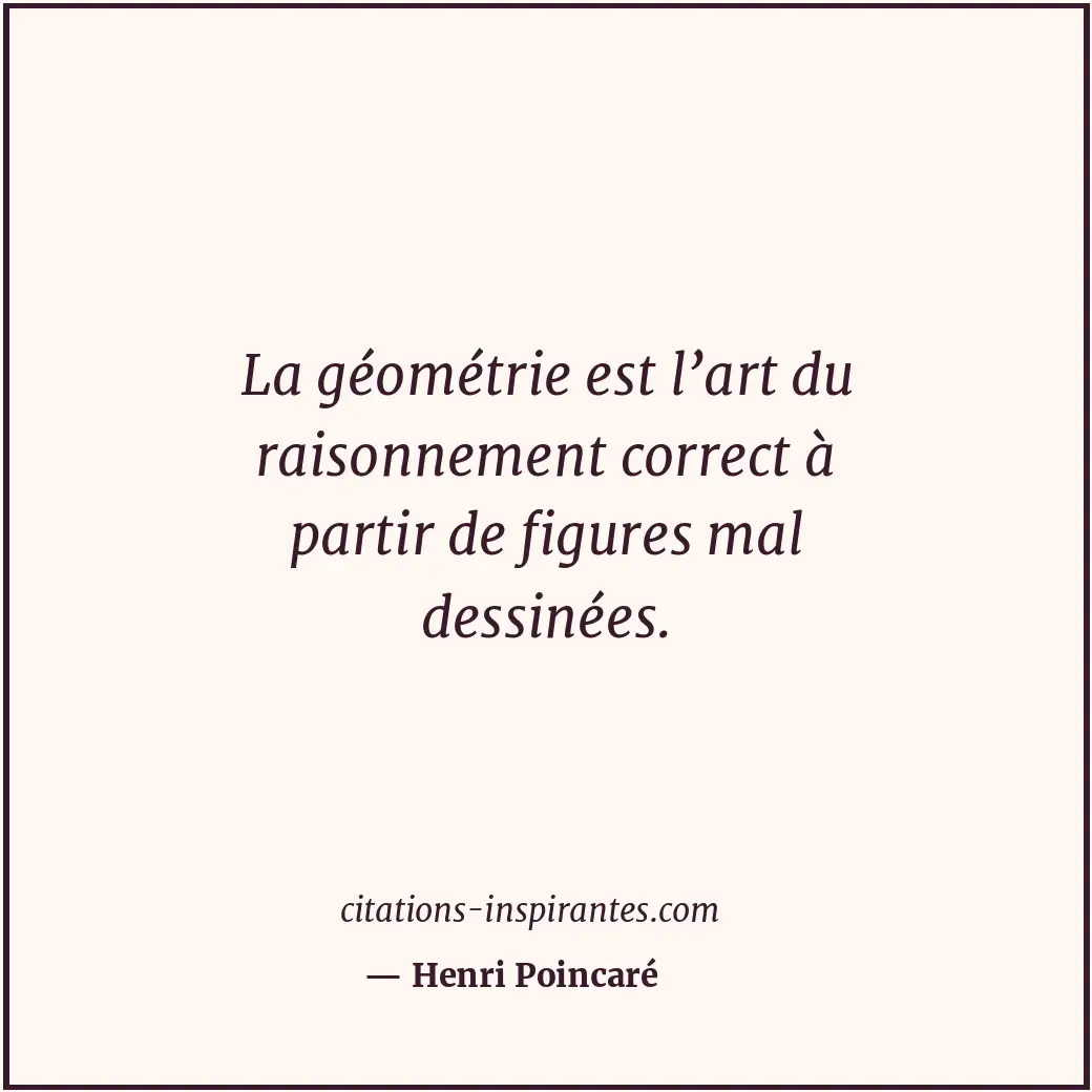 Citation de Henri Poincaré