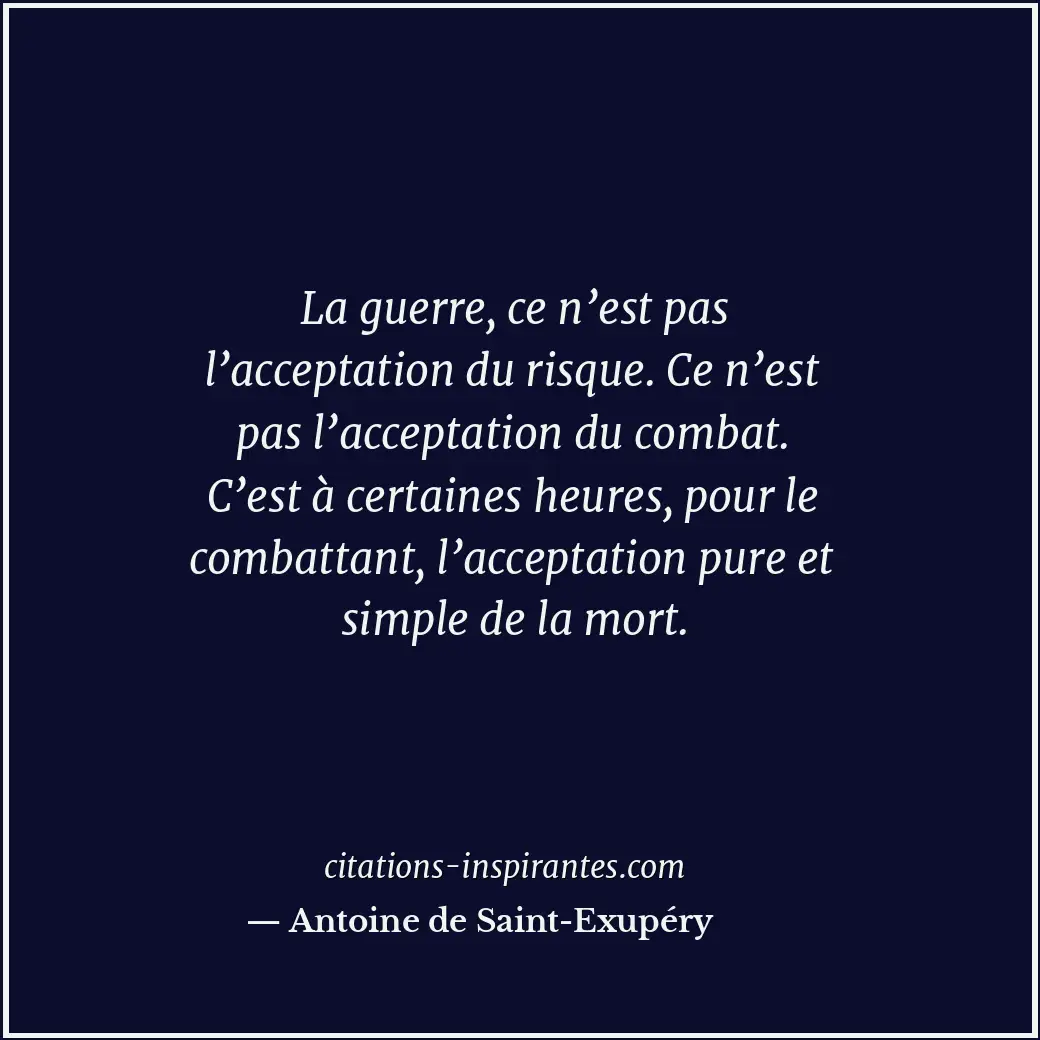 Citation de Antoine de Saint-Exupéry