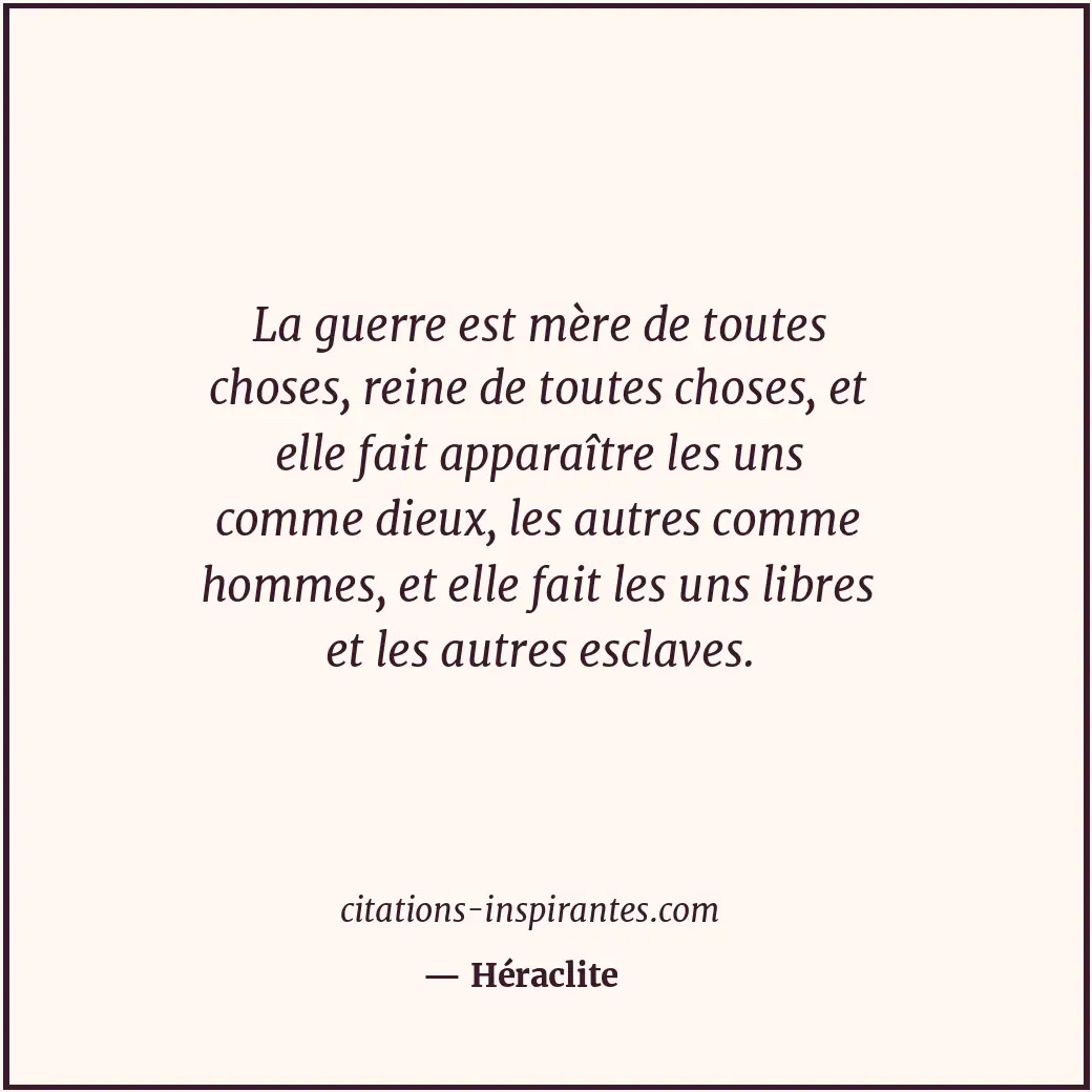 Citation de Héraclite