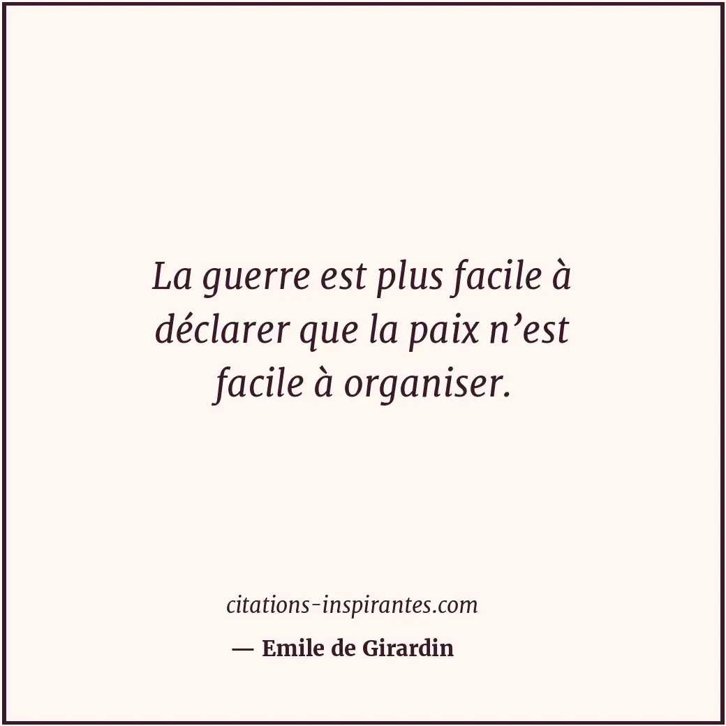 Citation de Emile de Girardin