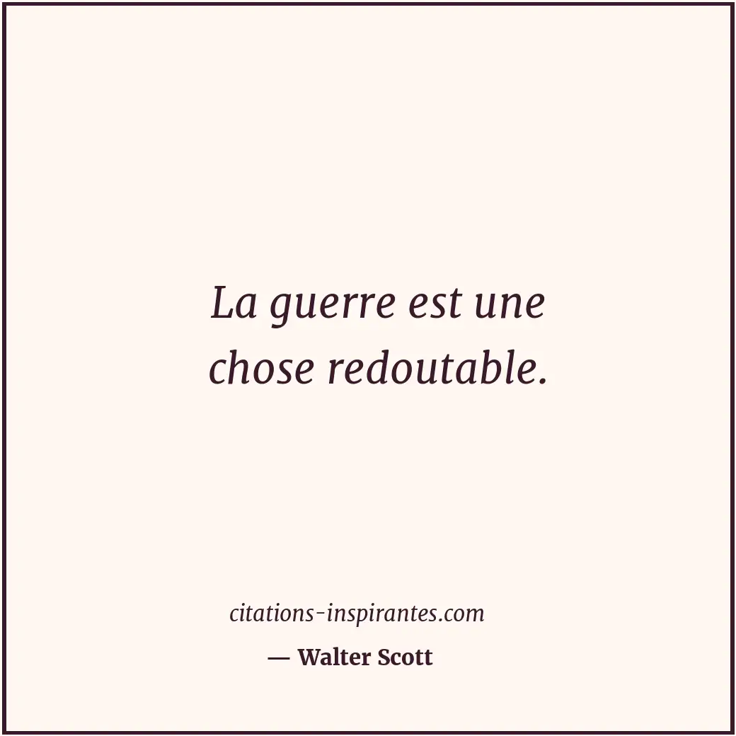 Citation de Walter Scott