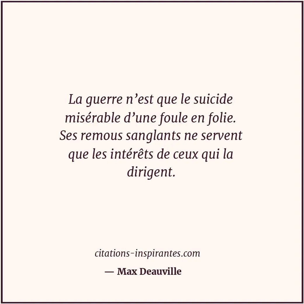Citation de Max Deauville