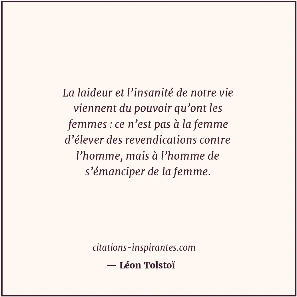Citation de Léon Tolstoï
