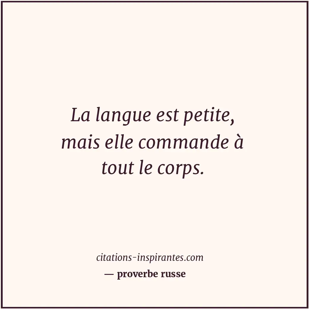 Citation de proverbe russe