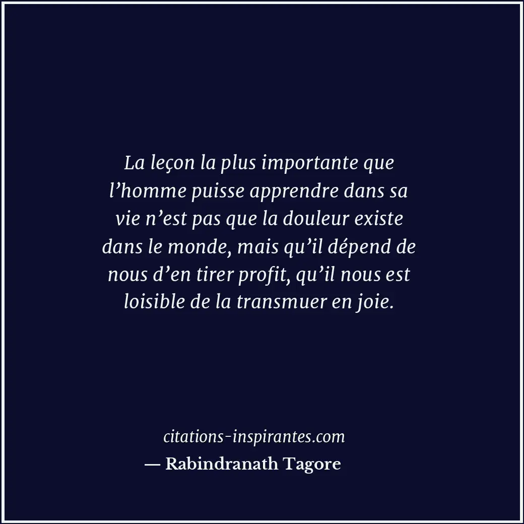 Citation de Rabindranath Tagore