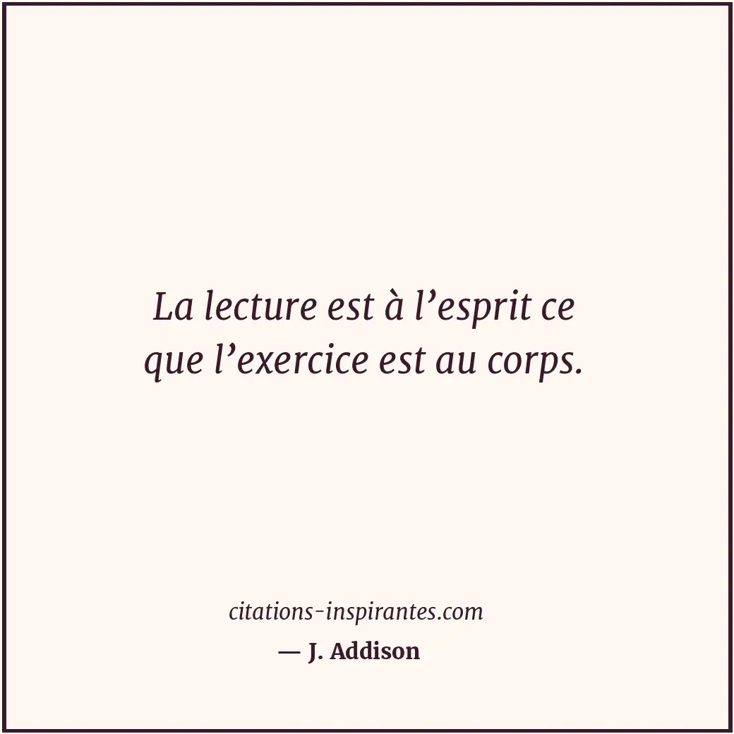 Citation de J. Addison