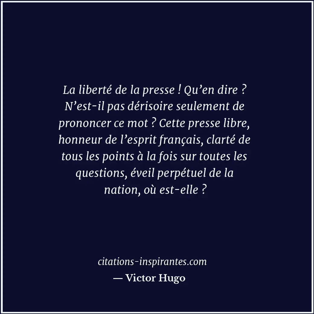 Citation de Victor Hugo