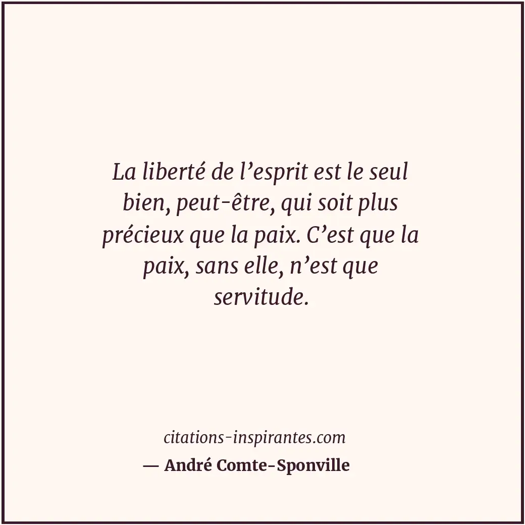 Citation de André Comte-Sponville