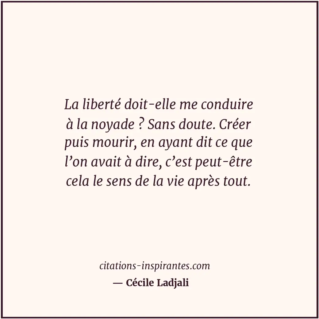Citation de Cécile Ladjali