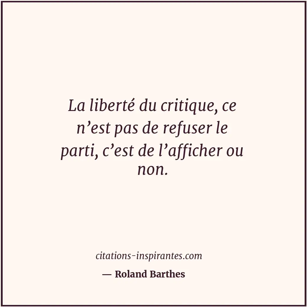 Citation de Roland Barthes
