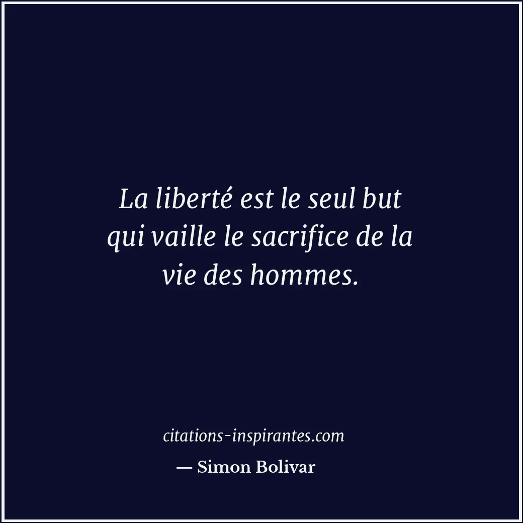 Citation de Simon Bolivar