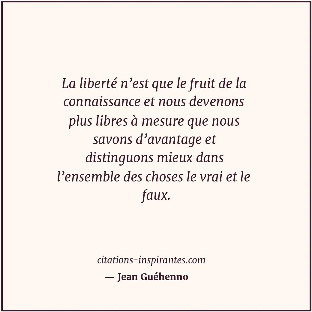 Citation de Jean Guéhenno