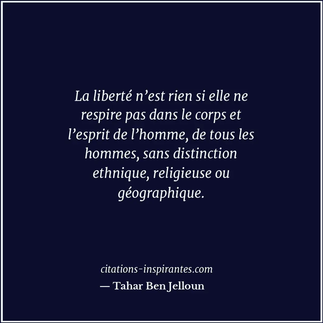Citation de Tahar Ben Jelloun