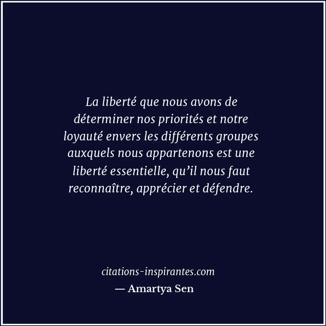 Citation de Amartya Sen