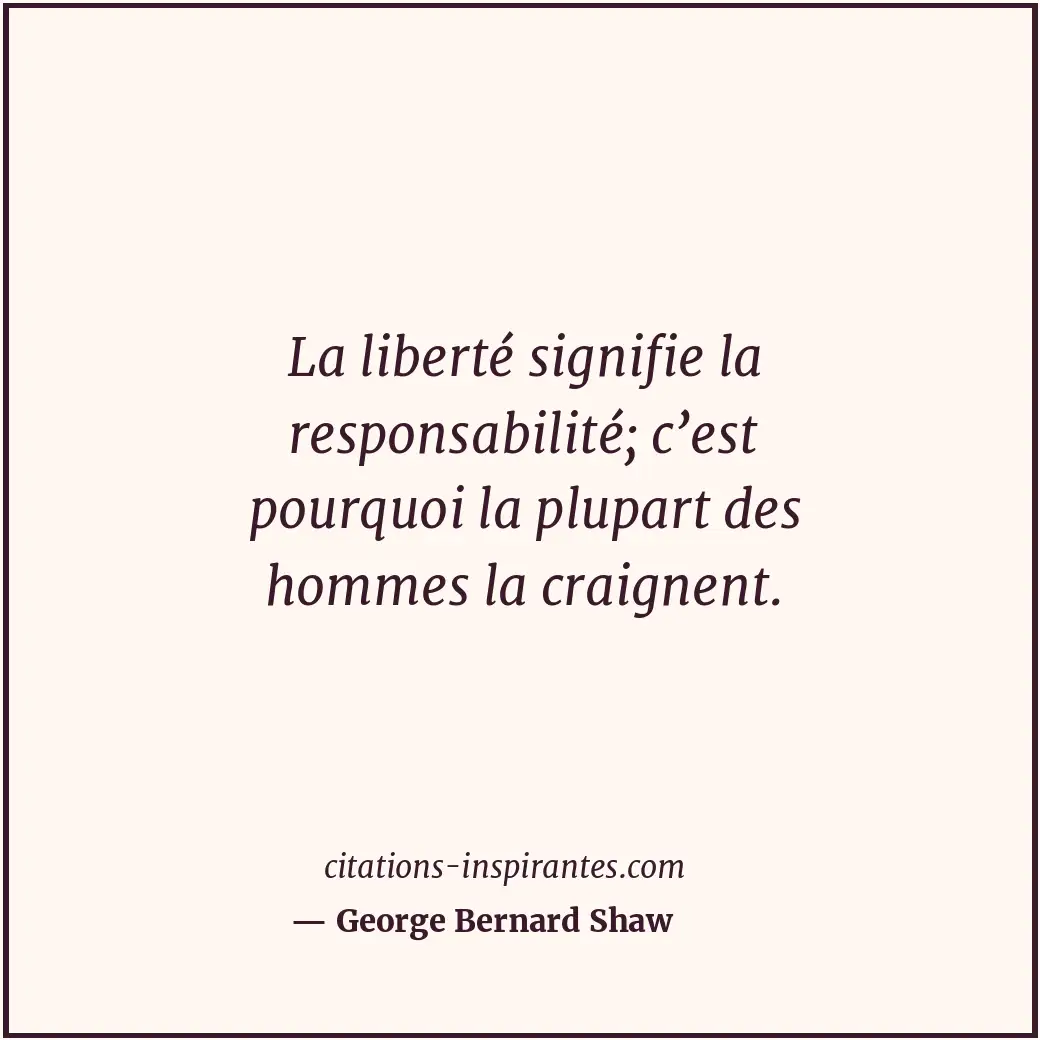 Citation de George Bernard Shaw