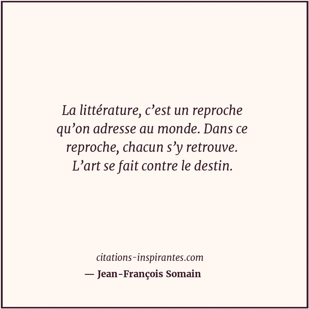 Citation de Jean-François Somain