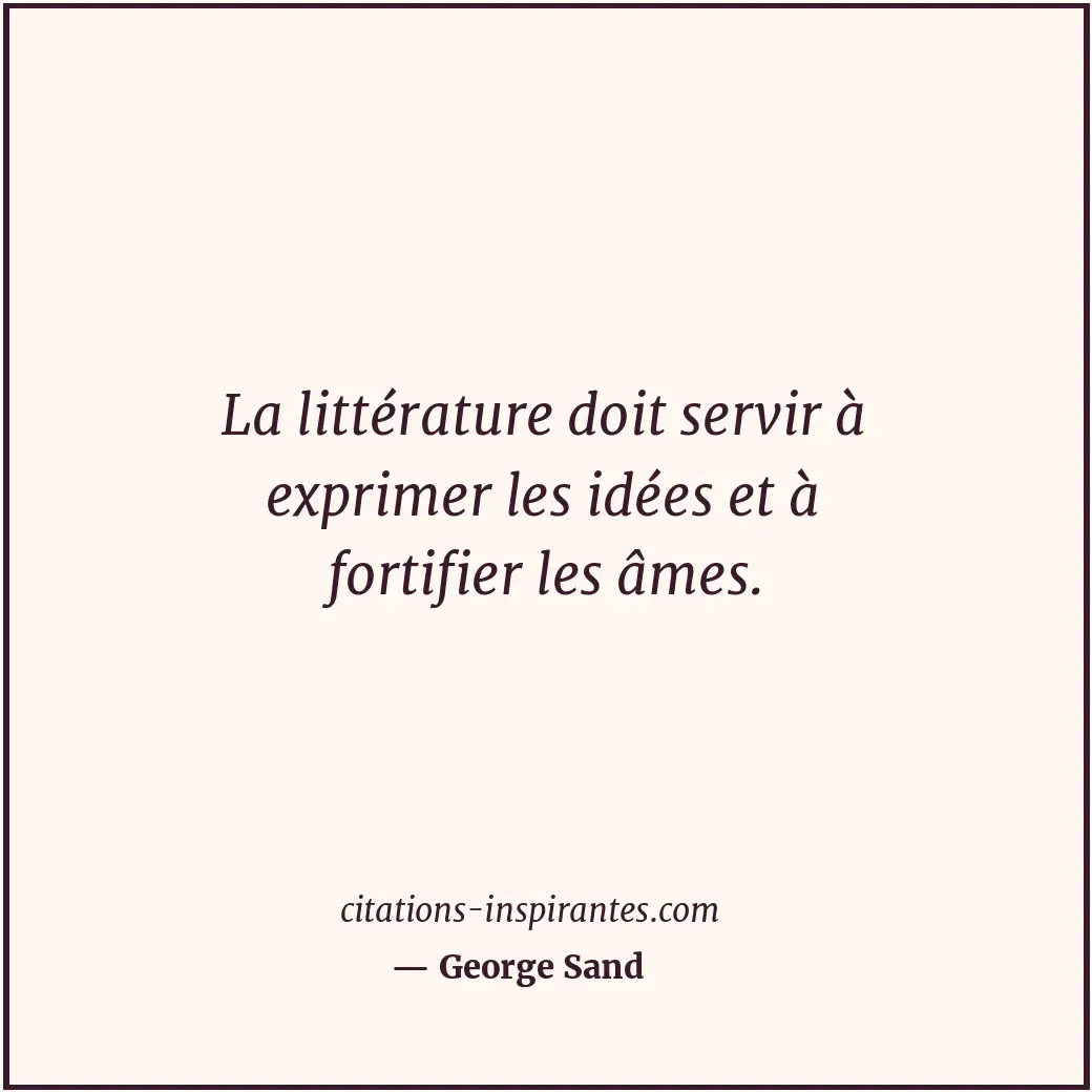 Citation de George Sand
