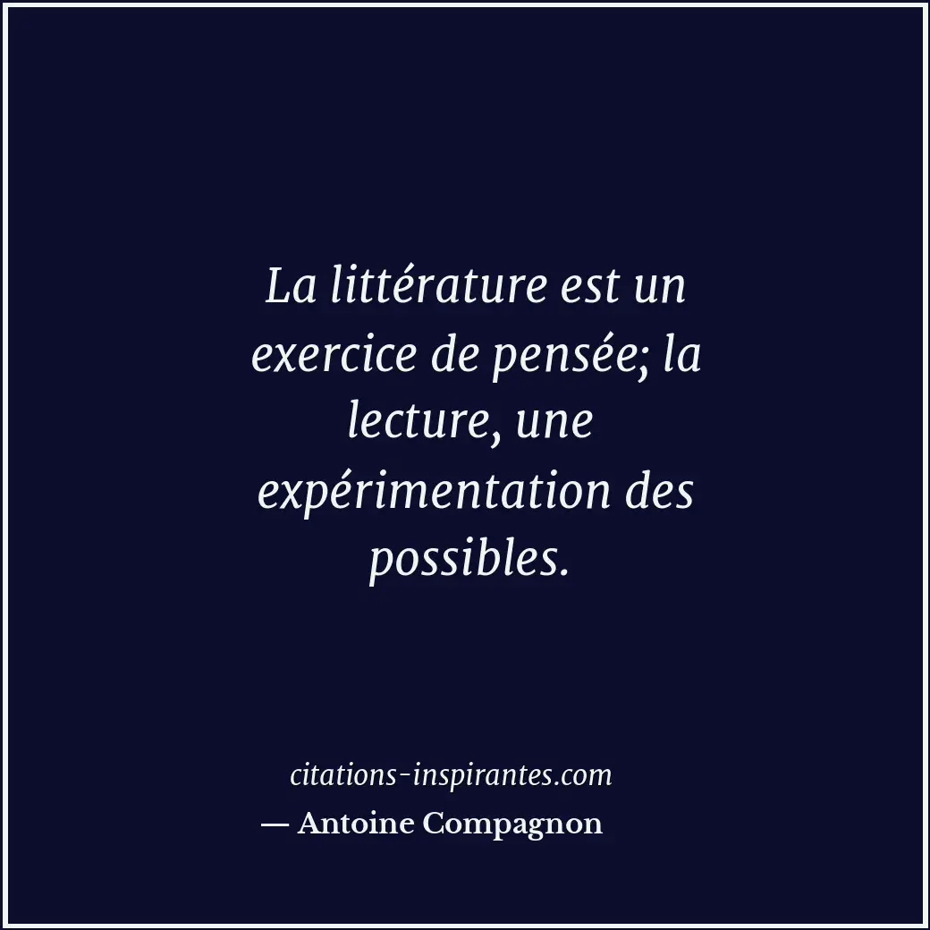Citation de Antoine Compagnon