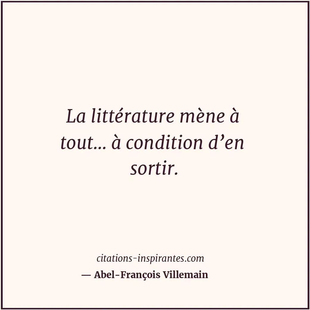 Citation de Abel-François Villemain
